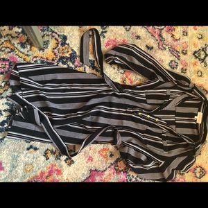 Black and white dress with belt